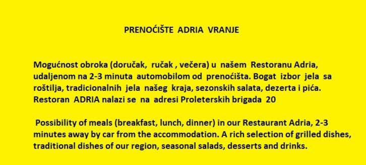 Prenociste Adria Aparthotel Vranje Ngoại thất bức ảnh